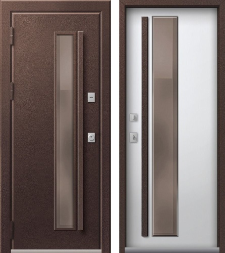 Центурион Т-4 PREMIUM Шоколад муар-Кашемир белый (цвет стекла Bronze)